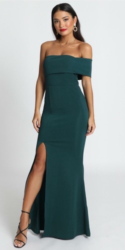 Showpo Maxi Split Dress Size AU 8 / US 4 Strapless Black Formal Cocktail Event - Picture 13 of 13
