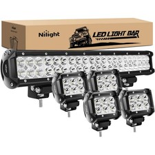 Durable 20inch Led Light Bar 126w 4pcs 18w Spot Pods For Maximum Visibility