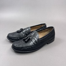 Florsheim Loafers Mens 9D Pisa Moc Toe Tassel Loafers Cognac Shoes Black