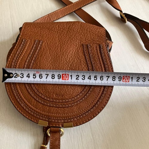 Chloé Marcie mini borsa a tracolla in pelle bohemien-chic autentica borsa di lusso - Foto 5 di 20