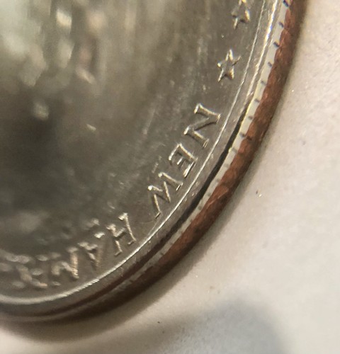 Moneda de error de Hampshire 2000 cuarto Broadstruck prensa rara coleccionable - Imagen 3 de 4