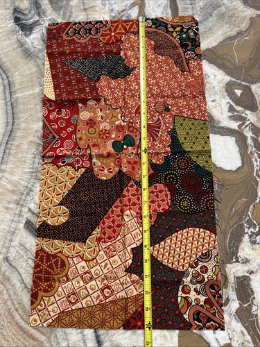 Vtg ZEPEL “Teahouse” Fabric Floral Asian Japan Damask Screen print 55x40” 1.5yds - Picture 8 of 9