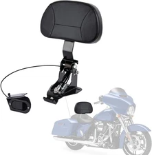 Adjust Rider Backrest - PSLER Foldable Driver Backrest for Touring CVO Road