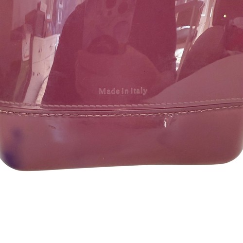 Bolso Furla Candy Púrpura Cartera Cúpula Asa Superior Hecho en Italia Monedero de Diseñador - Imagen 6 de 11
