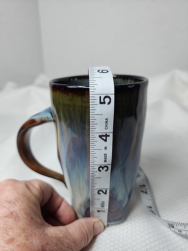 Signed Bill Campbell Studio Pottery Twist Drip Glaze Cup Mug - Picture 7 of 7