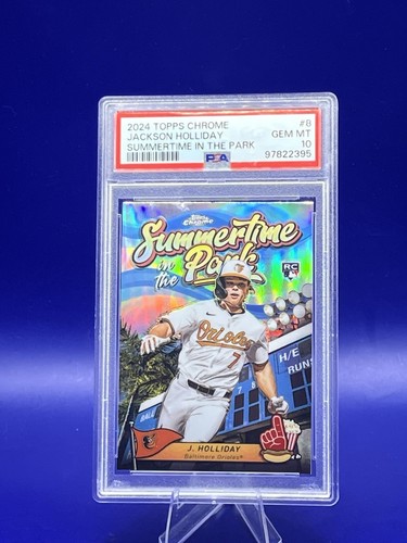 Jackson Holliday 2024 Topps Chrome #SITP-8 Summertime in the Park RC PSA 10 - Bild 4 von 12