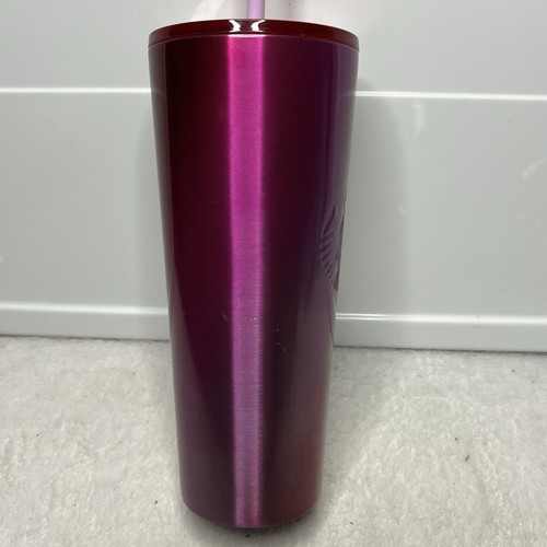 New 2021 Starbucks Holiday Stainless Steel Ombre Tumbler Cold Cup Venti 24 Oz - Picture 9 of 10