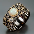 Handmade Natural Opal Ring 925 Sterling Silver Size 7 /R442876