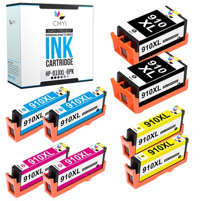 CMYi 8PK Compatible HP 910XL Printer Cartridges for OfficeJet 8012e 8017e 8022e