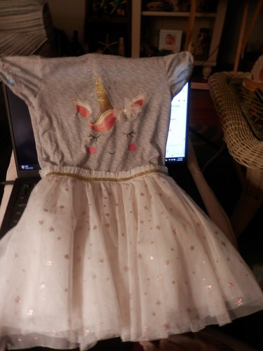 Young Hearts size 4 Girl's TuTu Unicorn glitter sparkly Dress Short Sleeves - Picture 1 of 5