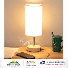 3-Way Dimmable Touch Control Table Lamp with USB Ports for Bedrooms and Offices