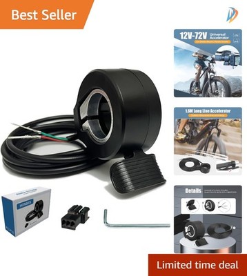 Universal 12V-72V E-Bike Thumb Throttle - Precision Control for Peak Performance