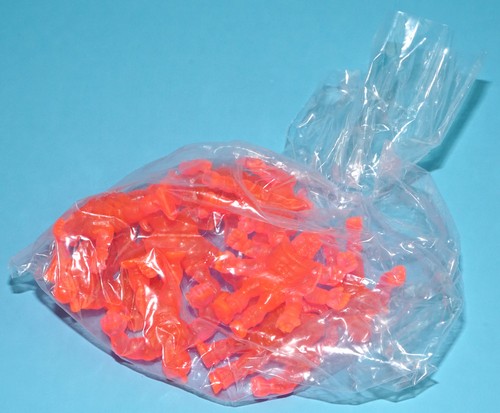 EXOGINI TUB BOX SEALED CONTENTS 10 FIGURES PINK RED TRANSPARENT 1980s OTTO SIMON - Picture 4 of 7