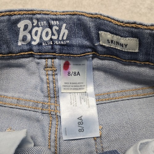 Oshkosh Jeans Girls 8 Lot of 2 Blue Skinny Straight Leg Adjustable Waist Stretch - Picture 11 of 21