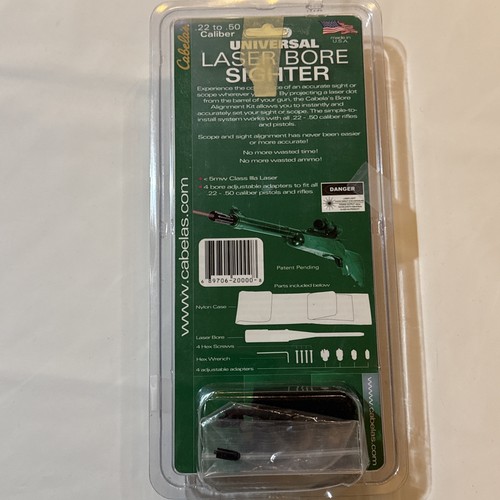 Laser Boresighter Universal 22 to 50 Caliber Cabelas Handgun Rifle Scope USA - Bild 2 von 2