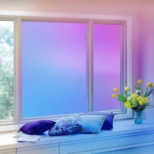 Static Cling Window Privacy Film Rainbow Frosted 11.8"x78.7"