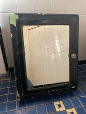 Vintage Metal Industrial Surface/recess Mount Medicine Cabinet Mirror 1940-50