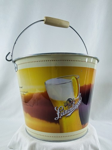 SECCHIELLO GHIACCIO BIRRA LEINENKUGEL'S 5qt con manico in legno "Prendi il sapore" NUOVO!! - Foto 7 di 18