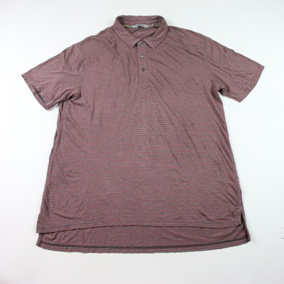Tasc Performance Polo Shirt Mens L Bamboo Striped Performance Golf READ HOLE