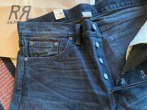 RALPH LAUREN DOUBLE RRL Slim Japanese Selvedge Denim Jean 30x32 NWT RRP £340 - Picture 8 of 11