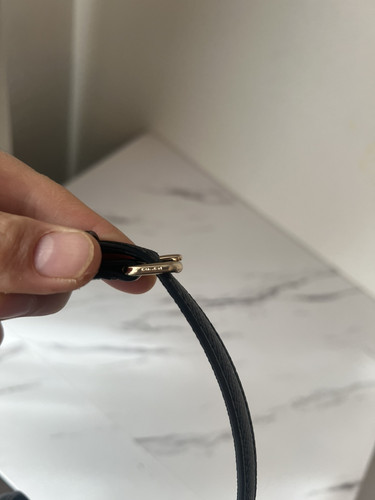 Bandolera ajustable de repuesto para bolso de cuero negro COACH - Imagen 2 de 4