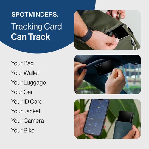SPOTMINDERS Apple MFi Certified Wallet Tracker - Works With Apple Find My Tra... - Picture 7 of 8