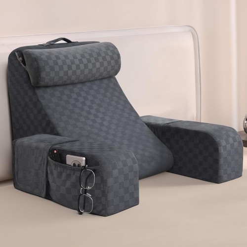Vekkia Reading Pillow for Sitting in Bed Adult,Back Pillow for Sitting Up,Bac...