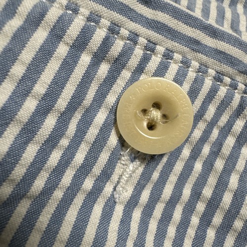 Vintage Polo Ralph Lauren Seersucker Shorts Men Sz 34 Blue Traditional Capsule - Picture 14 of 14