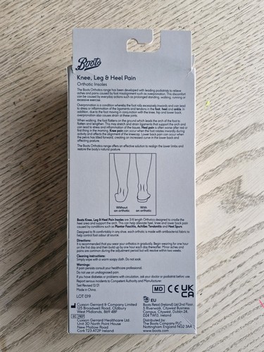 Boots Knee, Leg & Heel Orthontic Insoles. Size Large. Brand New - Picture 2 of 2