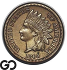1860 Indian Head Cent Penny, Choice BU++