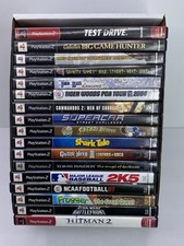 Sony PlayStation 2 PS2 Lot Test Drive Guitar Hero Hit Man NCAA Tomb Raider 
