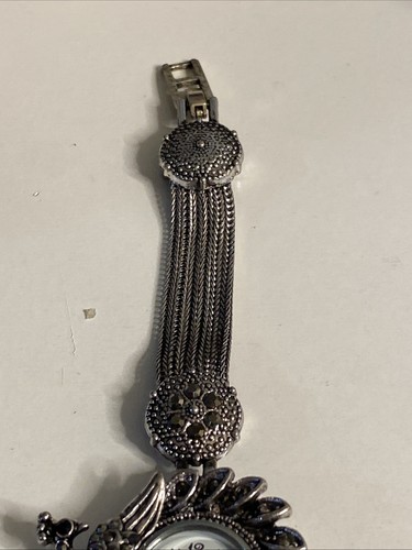Reloj Pulsera Cadena Diamantes Negros Sin Marca Batería Nueva - Imagen 9 de 9