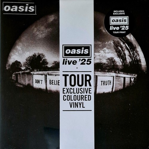 Oasis Live 25 Don’t Believe The Truth Tour Exclusive Coloured Vinyl Poster + Bag - Picture 2 of 3