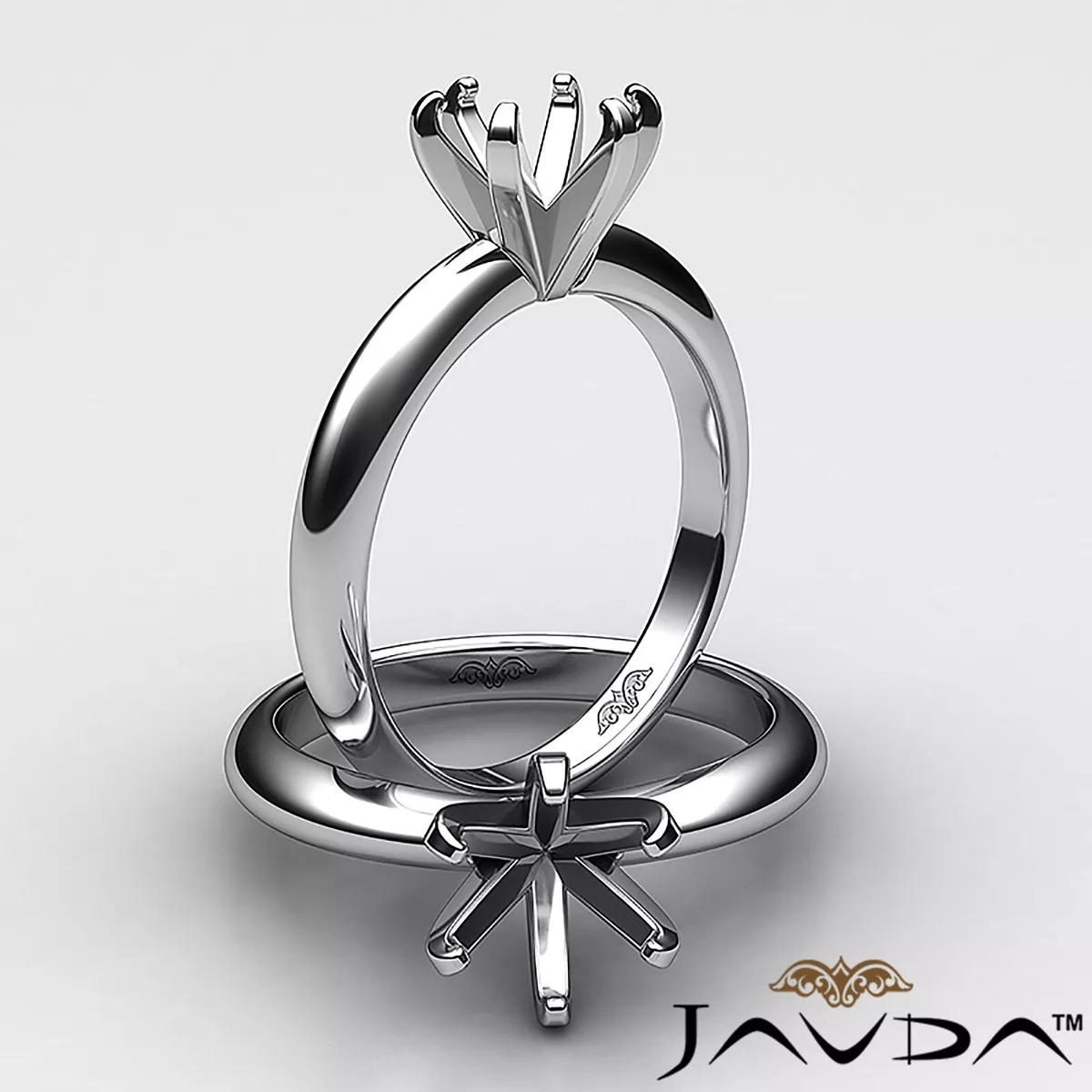 4.2g. six prong solitaire Petite Diamond Engagement Ring Setting