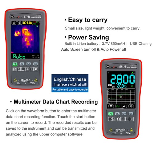 ET13S 2in1 Multimeter 192*192 Auflösung 10000 zählt F1B0 - Bild 11 von 12