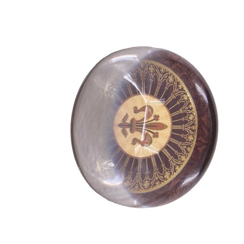 Paperweight in Box Jane Seymour St. Catherines Court Crystal Fleur De Lis NEW - Picture 9 of 15