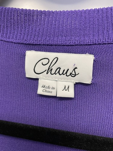 CHAUS offene Strickjacke mit optionalem Gürtel lila pflaume drapiert Damen M neu - Bild 8 von 10