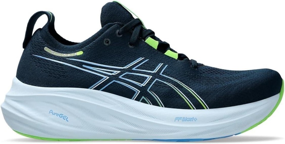 Asics Gel Nimbus 26 French Blue Electric Lime for sale | eBay