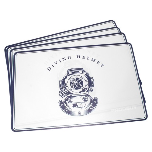 Set of 4 Nautical Placemats Large 43cm Plastic PVC Coastal Table Setting Mats - Picture 4 of 10