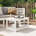 NNEVL Garden Table White 82.5x50.5x45 cm Solid Wood Pine