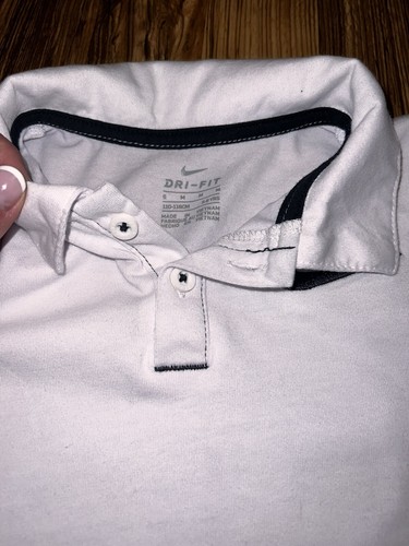 Nike Collared Collar Golf Polo Shirt Boys Sz 6 White Casual - Picture 4 of 5