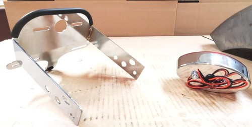 Bobbed 6-1/2" Rear Fender Kit tail lamp bracket Skirt Harley 1994-2003 Sportster - Picture 9 of 12
