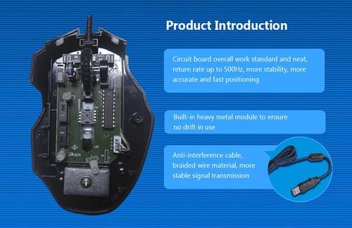Mouse para juegos ZELOTES 7200 DPI retroiluminación óptica LED 7 botones para jugador profesional B2G3 - Imagen 10 de 12