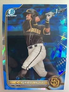 2022 BOWMAN CHROME SAPPHIRE EURIBIEL ANGELES 1ST BOWMAN RC BCP 32 PADRES