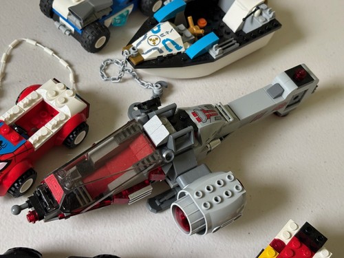 LEGO Lot of 6 Cars Helicopter Boat Mixed Parts Lot INCOMPLETE Vehicle Pieces - Picture 4 of 7