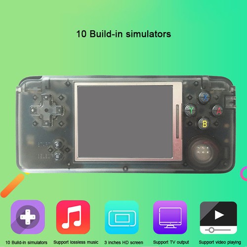 RS-97 Black Retro Handheld Video Game Console Portable 8bit 64bit 168/1151 Games - Afbeelding 8 van 22