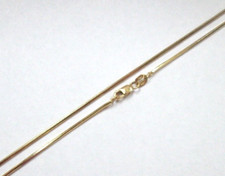 Real shiny 14K Yellow Gold Unique Snake Chain Choker Necklace 20" long women
