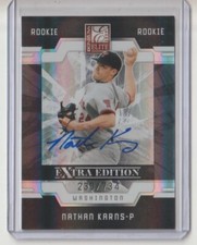 NATHAN KARNS 2009 ELITE EXTRA EDITION #115 AUTO SN/734