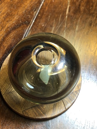 RARE HOLMEGAARD Signed & Numbered SMOKE "DROP" VASE 1958 BY PER LUTKEN, DENMARK - Picture 2 of 3