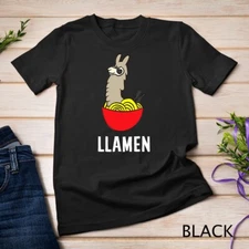 Funny LLama LLamen Noodles Chinese Food Llama Unisex T-shirt